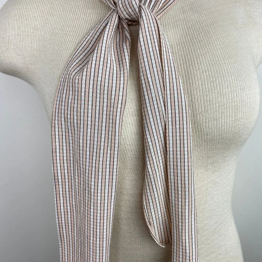Pale Pink Gingham Belt or Neck Tie 4